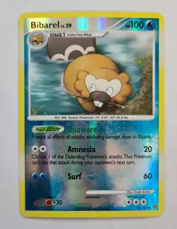 Pokemon BIBAREL 32/100 Reverse Holo Stormfront - Light Play 🍒 - Image 2