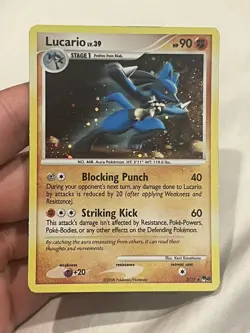 Lucario LV. 39 2/17 POP Series Promo 8 Pokemon TCG Rare 2008 LP - Image 2
