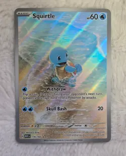 Pokemon TCG Squirtle Scarlet & Violet-151 170/165 Holo Illustration Rare NＭ - Image 1