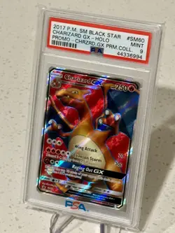 2017 Pokemon Charizard GX Black Star Promo Sun & Moon SM60 Rare Holo PSA 9 MINT - Image 4