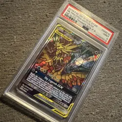 Pokemon Moltres & Zapdos & Articuno GX SM210 TAG TEAM Full Art Promo Holo PSA 9 - Image 5