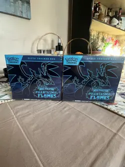 New Sealed Bundle of 2 Pokemon TCG Phantasmal Flames Elite Trainer Box ETB - Image 1