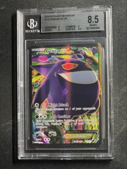 BGS 8.5 Gengar EX (114 Full Art) Holo Rare 114/119 XY - Phantom Forces Pokemon - Image 2