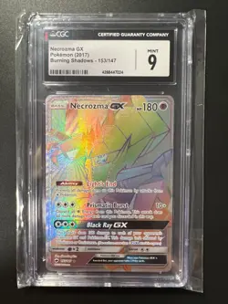 Necrozma GX Pokemon (2017) Burning Shadows 153/147 CGC MINT 9 - Image 1
