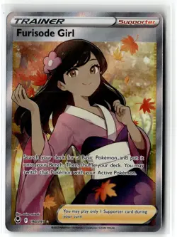 Furisode Girl ⭐ 190/195 Holo Rare Ultra Silver Tempest 2022 Pokemon NM - Image 1