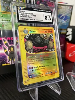 CGC 8.5 NM/Mint+ Golem Reverse Holo 14/165 Expedition Pokemon - Image 1