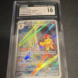 Pokemon Armarouge 203/198 SV01 Scarlet & Violet CGC 10 Illustration Rare Holo - Image 1
