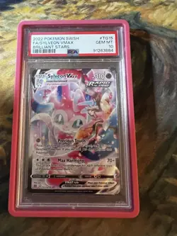 2022 Pokemon SWSH Sylveon VMAX Brilliant Stars TG15/TG30 PSA 10 w/ Guard - Image 1