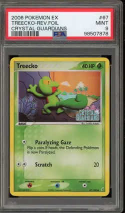 Pokemon Treecko EX Crystal Guardians Reverse Holo #67 PSA 9 Mint - Image 1