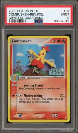 Pokemon Combusken EX Crystal Guardians Reverse Holo Rare #31 PSA 9 Mint - Image 1