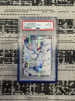 Pokemon Reshiram 2011 Black & White Base, #113/114 Full Art Holo Ultra Rare - Image 1