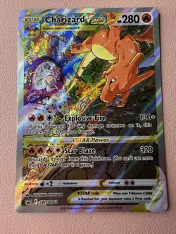 Pokemon TCG Charizard VStar SWSH262 Black Star Promo English - Image 1