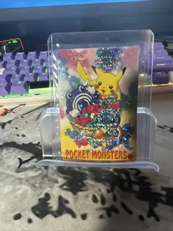 Pikachu Squirtle Holo Pokemon Vintage Pocket Monsters Vending Prism Sticker 375 - Image 1