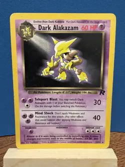 Pokemon TCG Dark Alakazam 18/82 Team Rocket Rare WOTC Non-Holo MP - Image 1