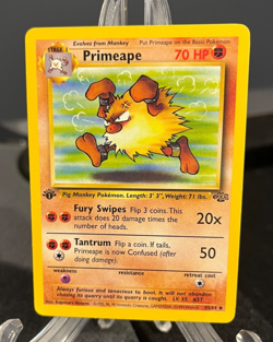 Pokemon 1st Edition PRIMEAPE 43/64 Jungle Uncommon 1999 WOTC - Image 1