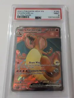 Pokemon TCG Charizard EX Scarlet & Violet 151 Card Ultra Rare 183/165 PSA 9 Mint - Image 1