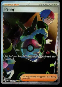 Penny 239/091 SV: Paldean Fates Holo SIR Illustration Pokemon Card Trainer Full - Image 1