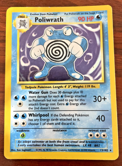 Pokemon card - Poliwrath 13/102 - Base Set - Vintage - Holo Rare 1999-2000 - Image 1