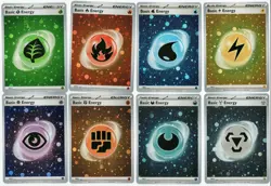 **Real HD HOLO ** 151 SVE HD Cosmos Energy - Complete set of 8 Pokemon Cards - Image 1
