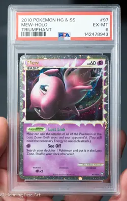 2010 Pokemon Mew Prime Triumphant Holo Card #97/102 PSA 6 - Image 1