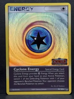 Pokemon Power Keepers Cyclone Energy 90/108 Reverse Holo Stamped Card LP - Image 1