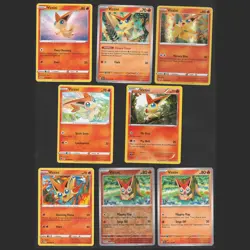 Victini Pokemon Card Collection Set of 8 English Cards Reverse Holo Rare Vintage - Image 1