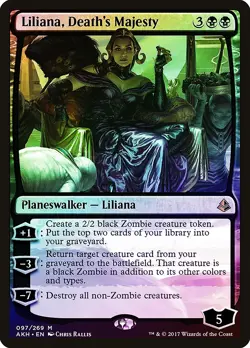 Liliana, Death's Majesty FOIL Amonkhet PLD Black Mythic Rare CARD ABUGames - Image 1