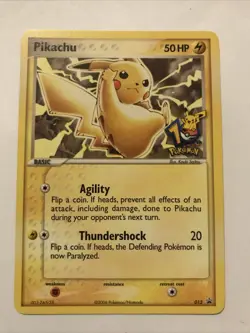 Pikachu - 012 (10th Anniversary- Journey Across America) Promo-Regular Card - Image 1