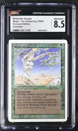 MTG Magic The Gathering Shanodin Dryads 1994 Revised Edition CGC 8.5 - Image 1