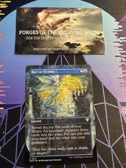 Fact or Fiction Borderless - MTG - CMM - Commander Masters - Image 1