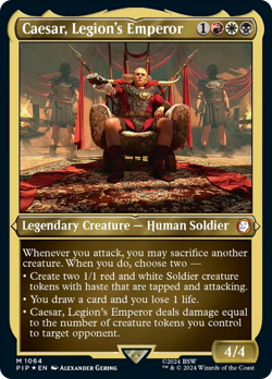 Caesar, Legion's Emperor (Display Commander) [Fallout] Lightly Played Foil - Image 1