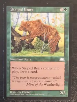 Striped Bears MTG Magic: the Gathering TCG Weatherlight Lightly Played - Image 1