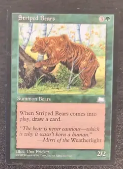 Striped Bears MTG Magic: the Gathering TCG Weatherlight Lightly Played - Image 3