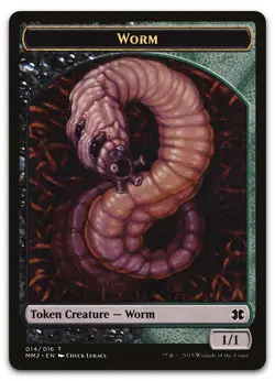 Worm Token #14 (NM) Modern Masters 2015 MM2 Magic MTG - Image 1