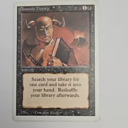 Magic: The Gathering Demonic Tutor Black Sorcery Revised Edition Douglas Shuler - Image 1