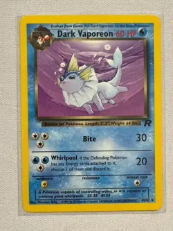 Dark Vaporeon 45/82 Uncommon Team Rocket Pokemon Near Mint - Image 1