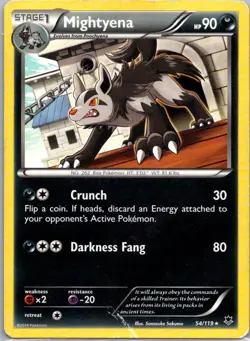 Pokemon TCG Mightyena 54/119 Phantom Forces D - Image 1
