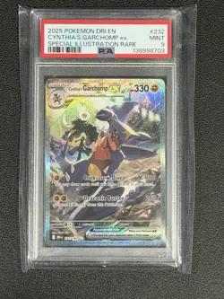 2025 POKEMON DRI EN-DESTINED RIVALS #232 CYNTHIA'S GARCHOMP EX PSA 9 - Image 1