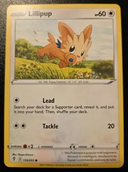 Lillipup 133/203 Common Sword & Shield: Evolving Skies Pokemon TCG - Image 1