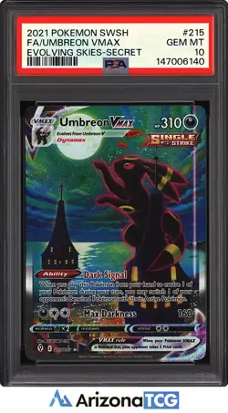 Pokemon 2021 Umbreon VMAX 215/203 Alt Art Evolving Skies GEM MINT PSA 10 - Image 1