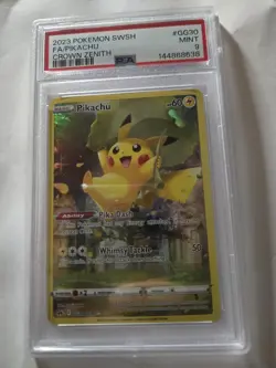 2023 POKEMON SWORD & SHIELD CROWN ZENITH #GG30 FULL ART/PIKACHU PSA 9 - Image 1