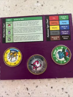 Hasbro 1999 Vintage Pokemon Battling Coin Game Sealed, Includes 3 Coins - Image 3