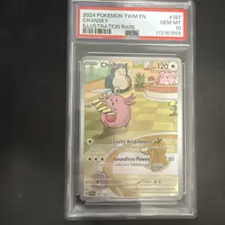 PSA 10 GEM Mint Chansey 187/167 Full Art Illustration Rare - Pokemon TWM SV06 - Image 1