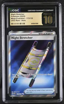 Night Stretcher *CGC PRISTINE 10* Ultra Rare *#173* Mega Evolution * Pokemon - Image 1