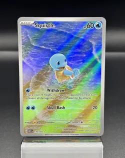 Squirtle 170/165 Holo Full Art Illustration Rare 2023 SV 151 Mew Pokemon NM+ - Image 1