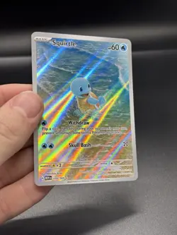 Squirtle 170/165 Holo Full Art Illustration Rare 2023 SV 151 Mew Pokemon NM+ - Image 3