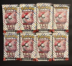 Pokemon TCG Scarlet & Violet 151 Booster Pack Bundle (8 Packs) Factory Sealed - Image 1
