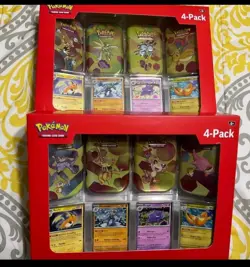 Pokemon TCG Scarlet & Violet 151 Mini Tin 4-Pack Lot 2 Sam’s Club Sealed - Image 1