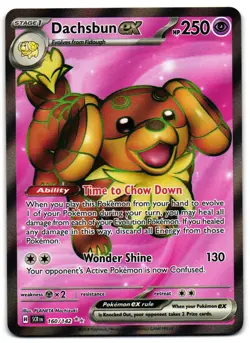 Dachsbun ex 160/142 - Stellar Crown Ultra Rare Pokemon TCG - M/LP Card - Image 1