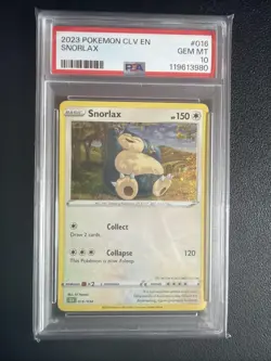 Pokemon TCG 2023 Snorlax 016/034 Trading Card Game Classic Holo PSA 10 - Image 1